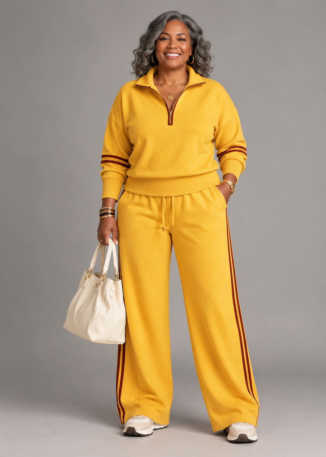 Ensemble Kate™ | Pull Demi-Zip & Pantalon Large