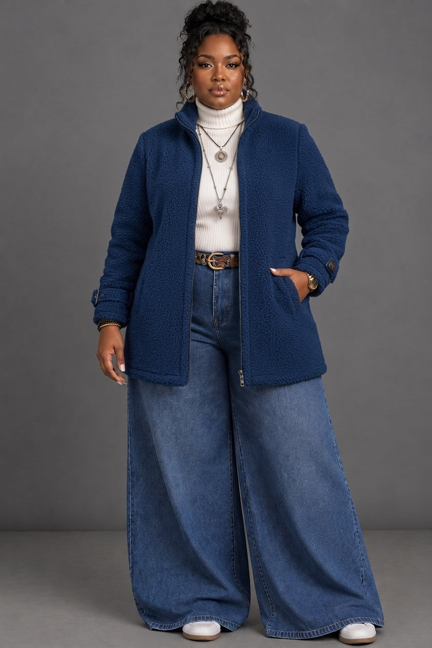 Vanessa | Cozy Sherpa Full-Zip Fleece Jacket