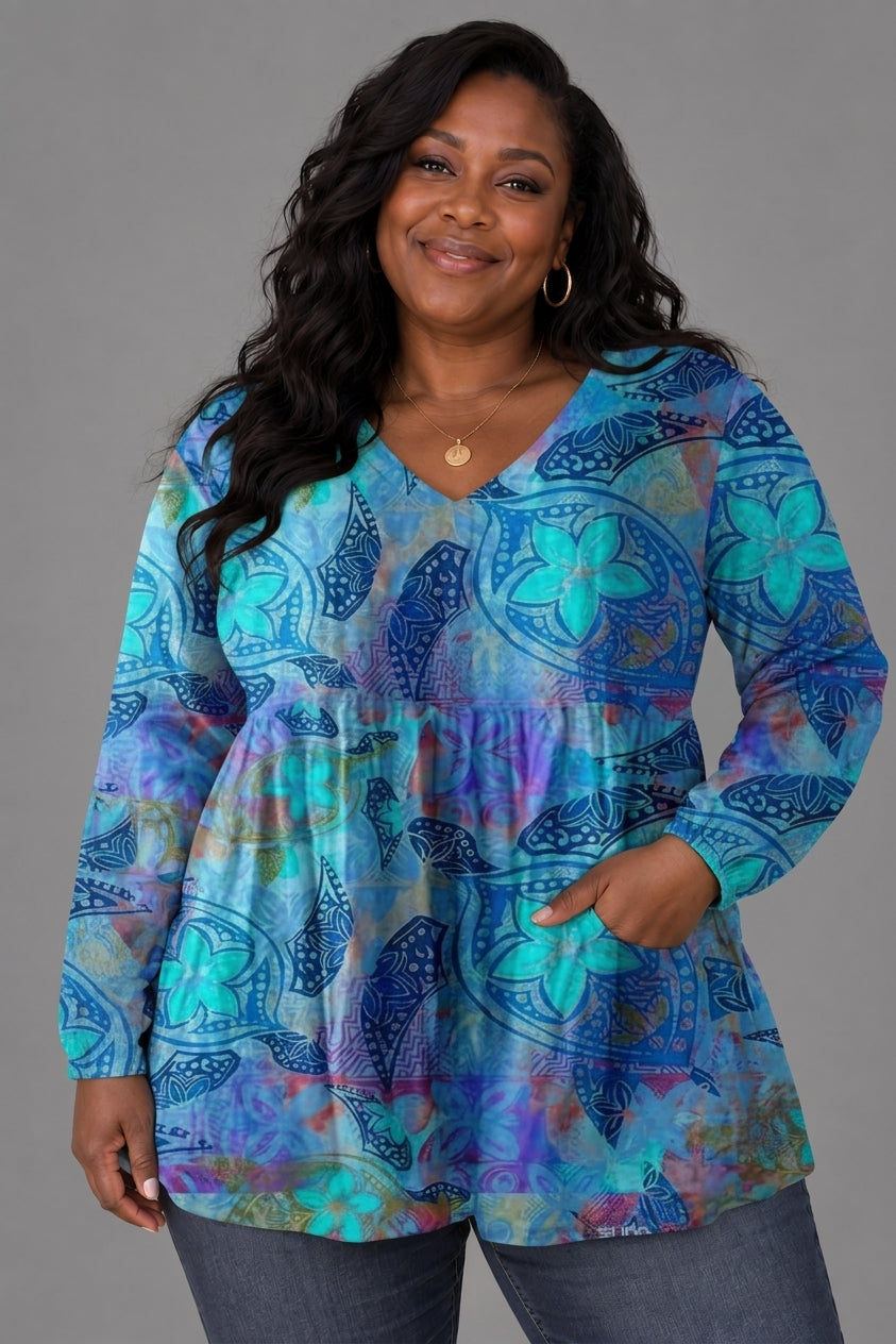 Juliette - Long V-Neck Blouse
