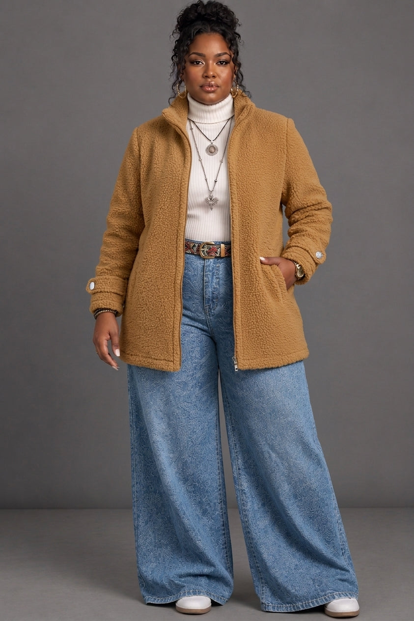 Vanessa | Cozy Sherpa Full-Zip Fleece Jacket