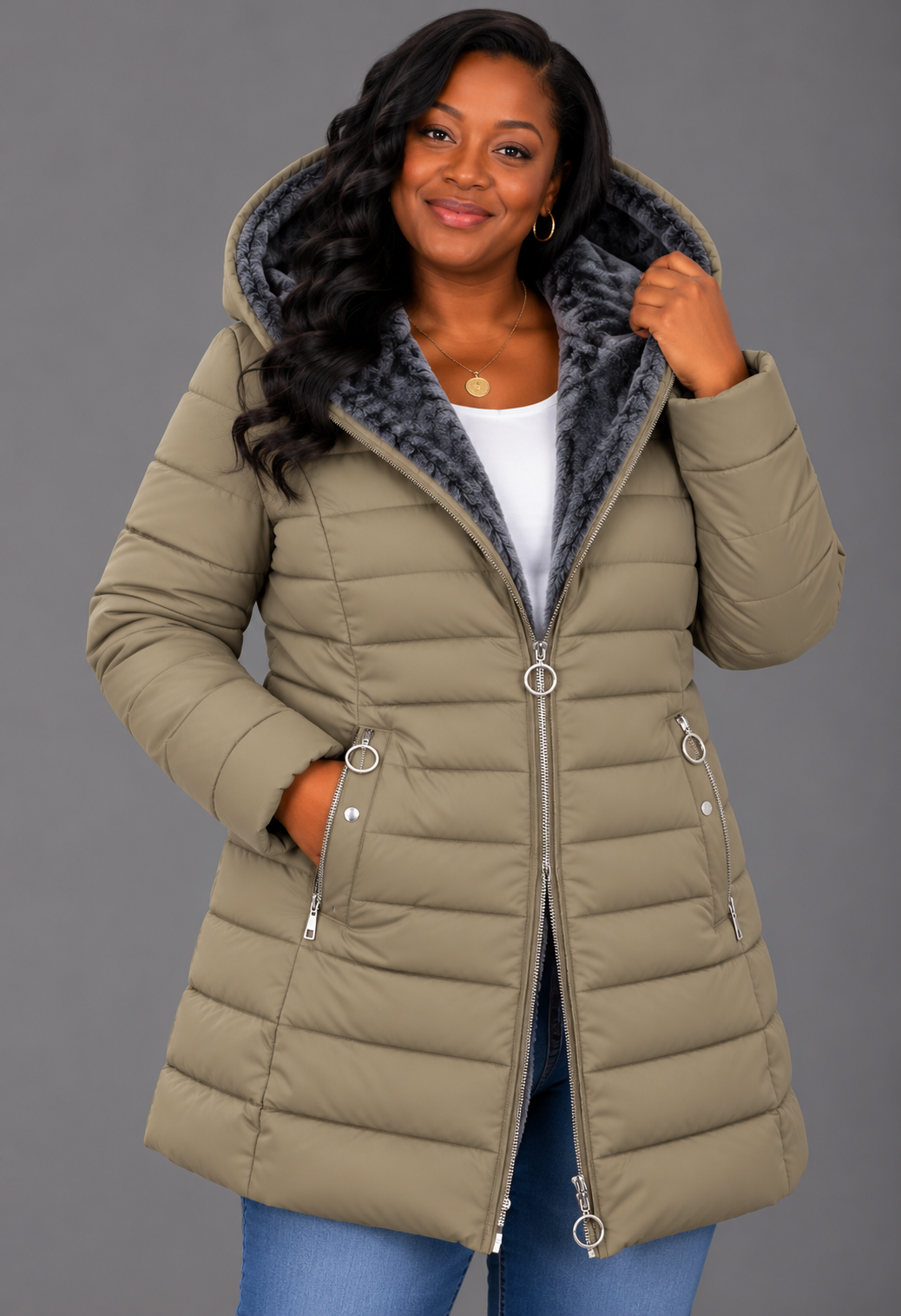 Aveline™ | Elegant Hooded Winter Coa
