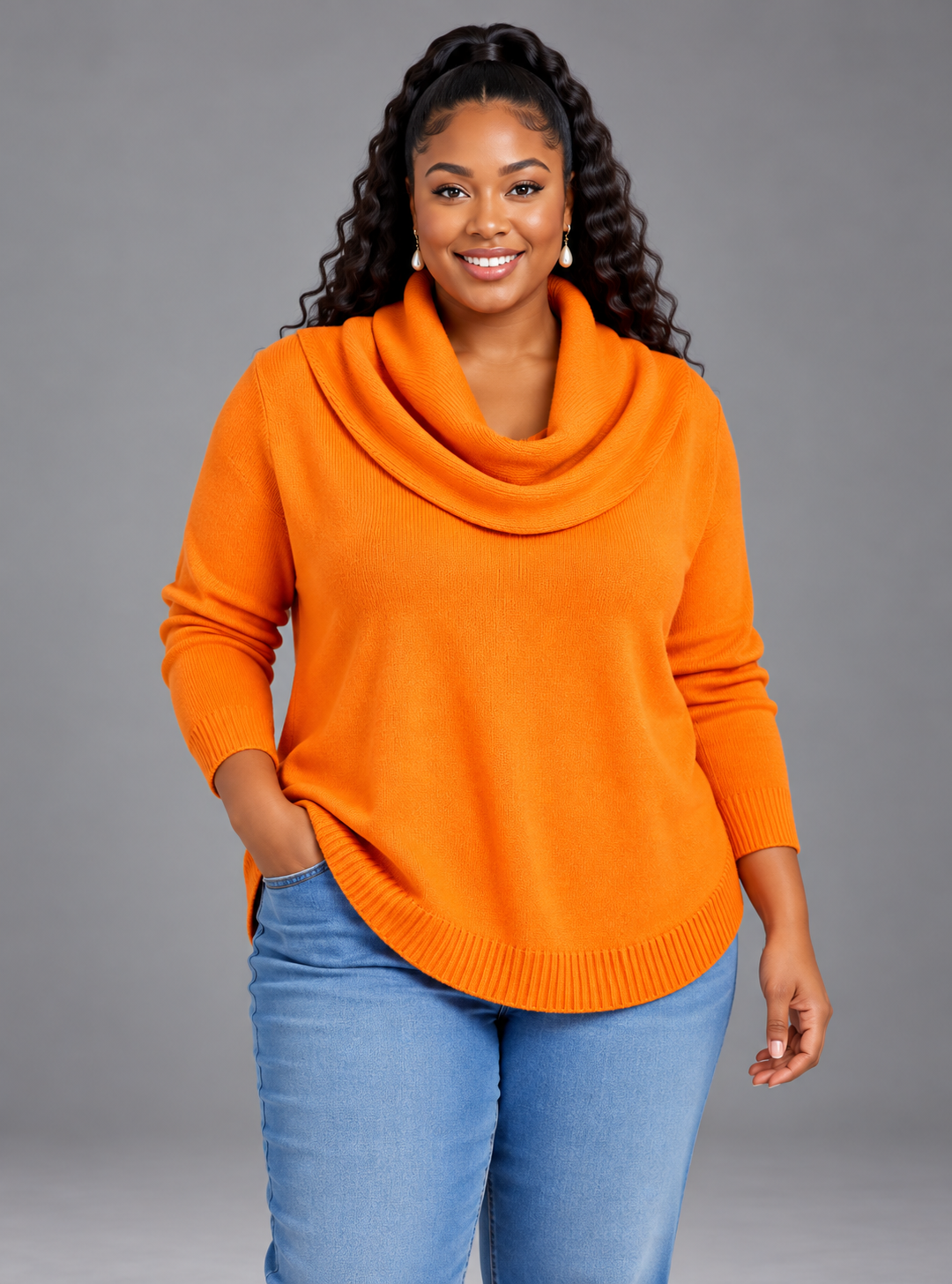 Julia | Draped Collar Sweater