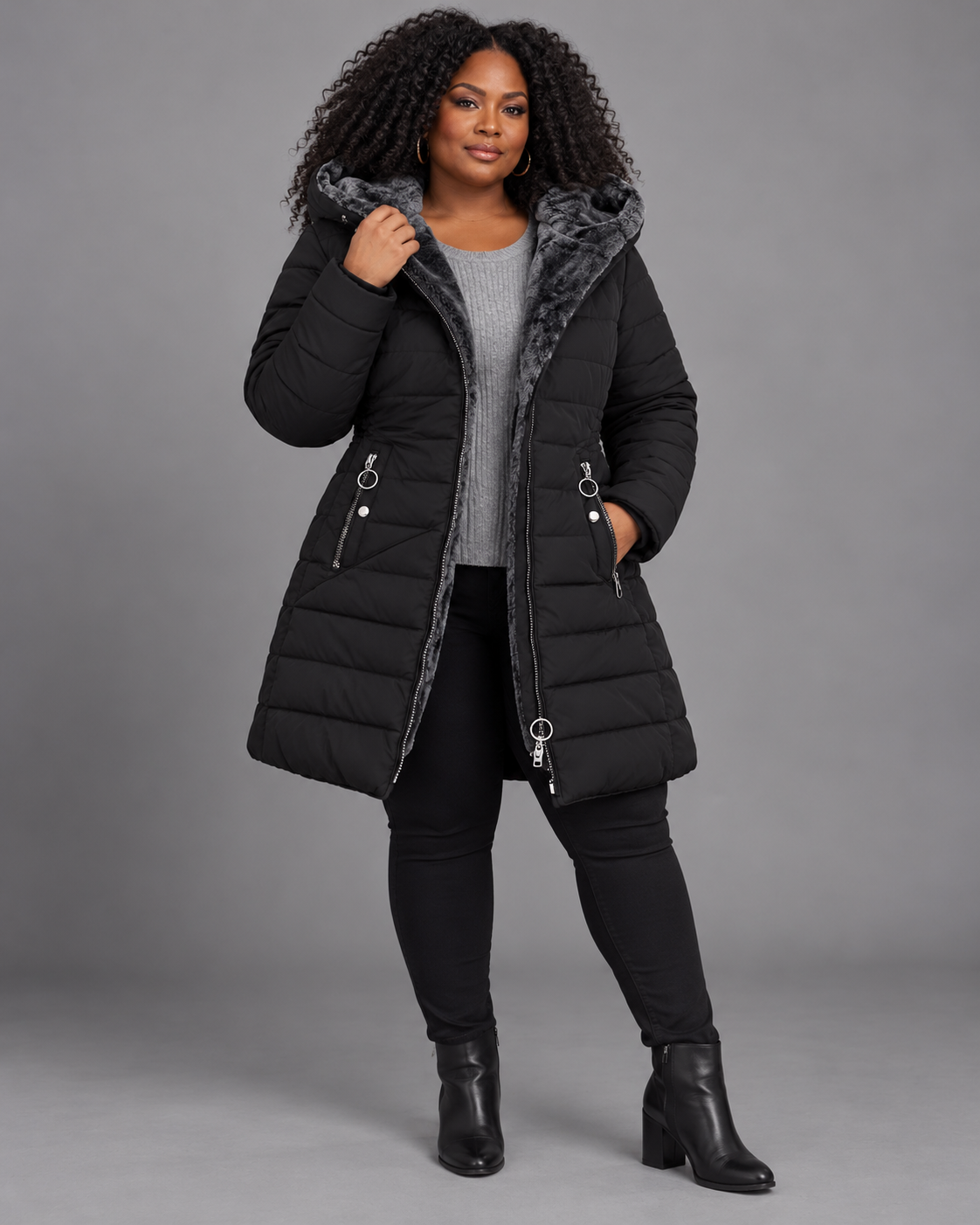 Aveline™ | Elegant Hooded Winter Coa