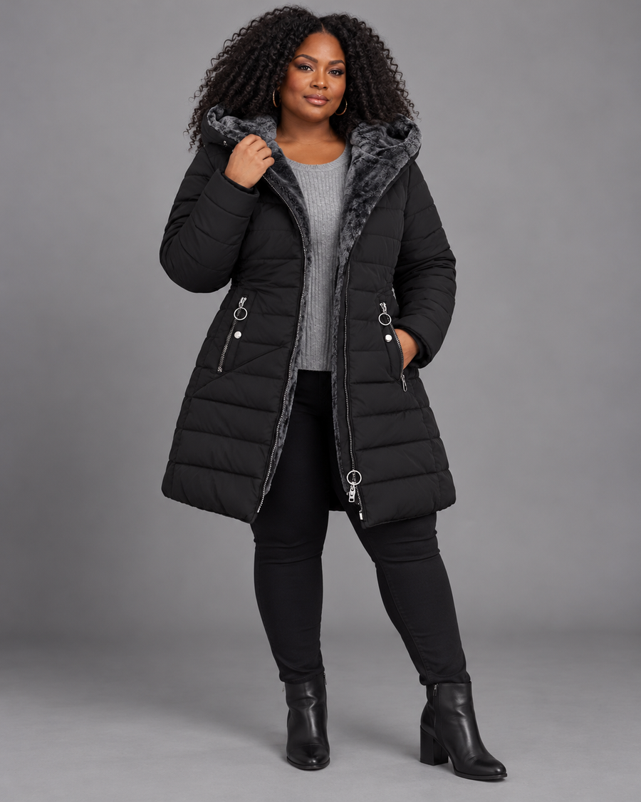 Aveline™ | Elegant Hooded Winter Coa