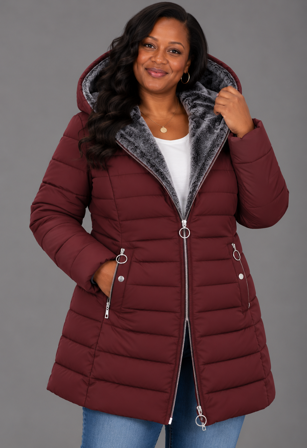 Aveline™ | Elegant Hooded Winter Coa