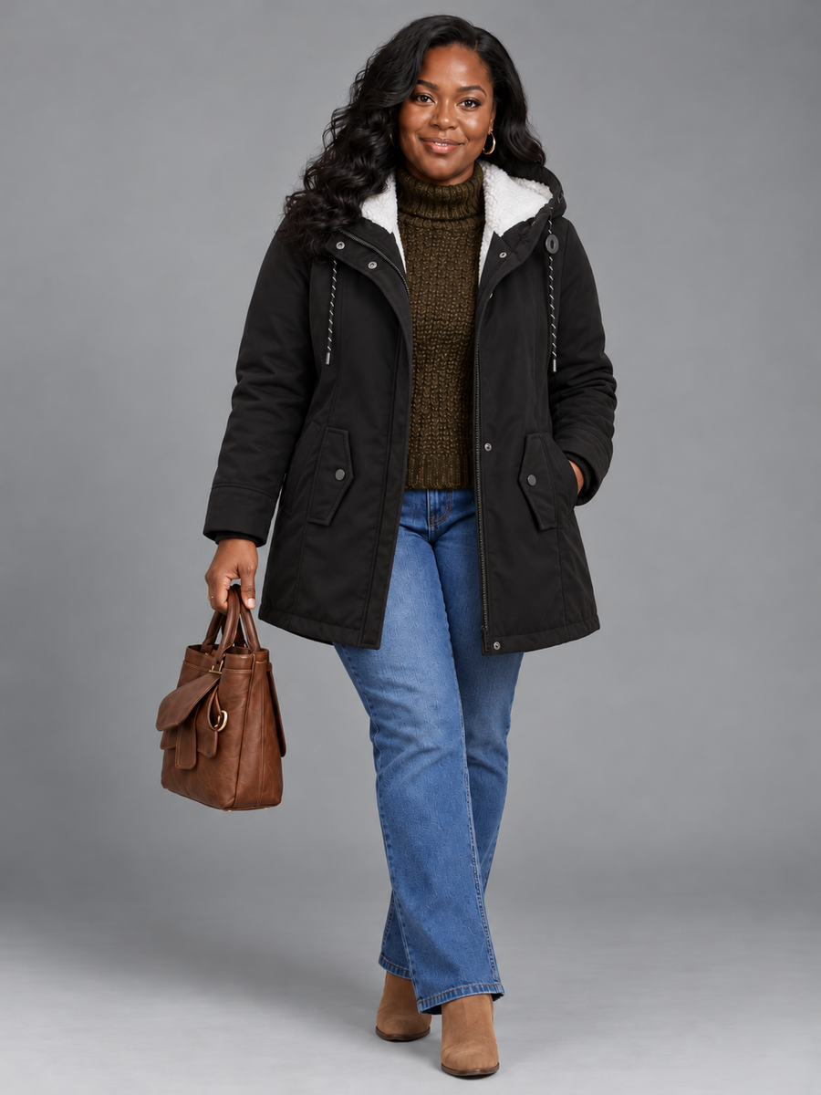Nadine™ | Cozy Hooded Weatherproof Coat