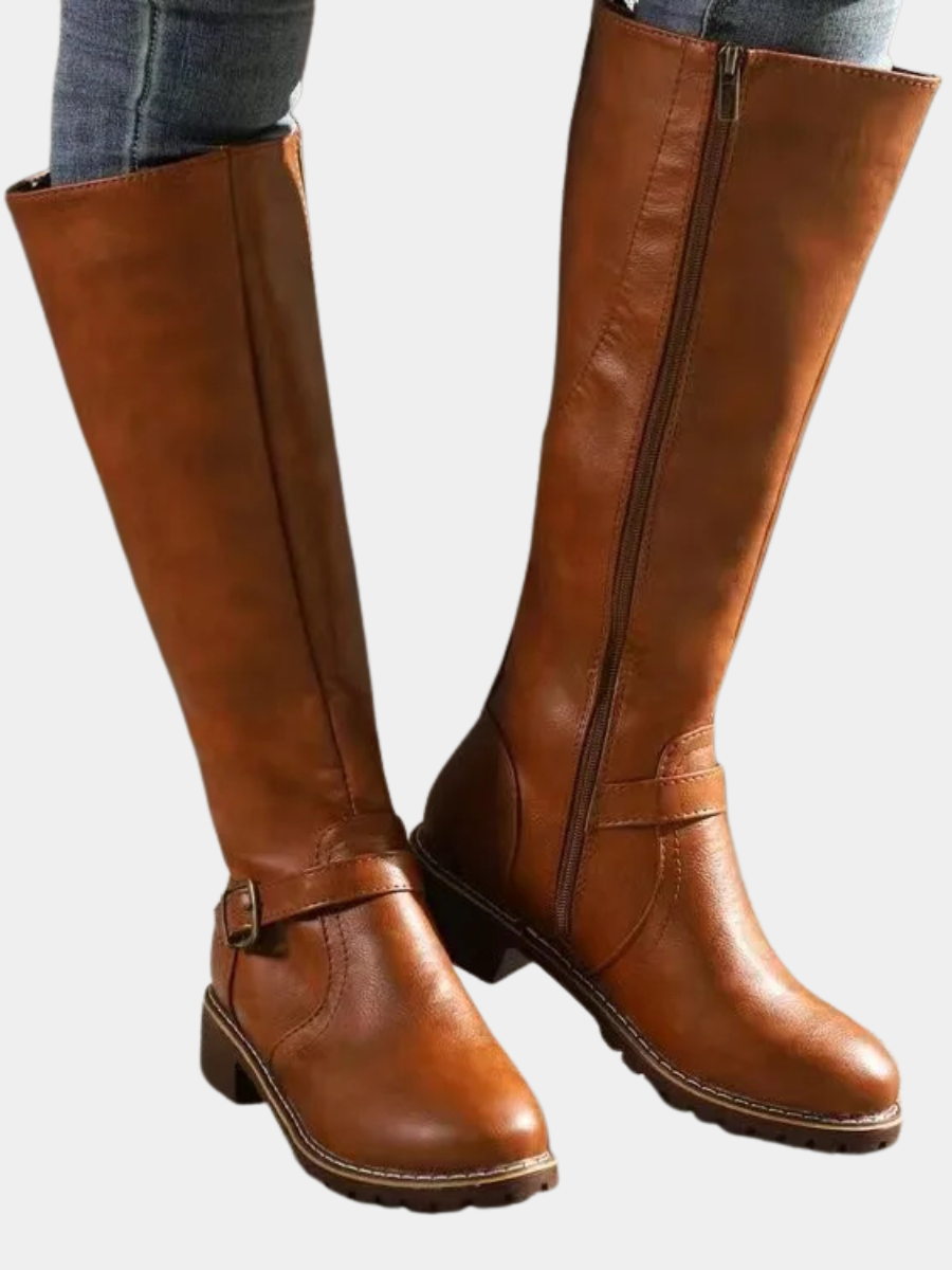 Alia | Women's Orthopedic Buckle Leather Boots
