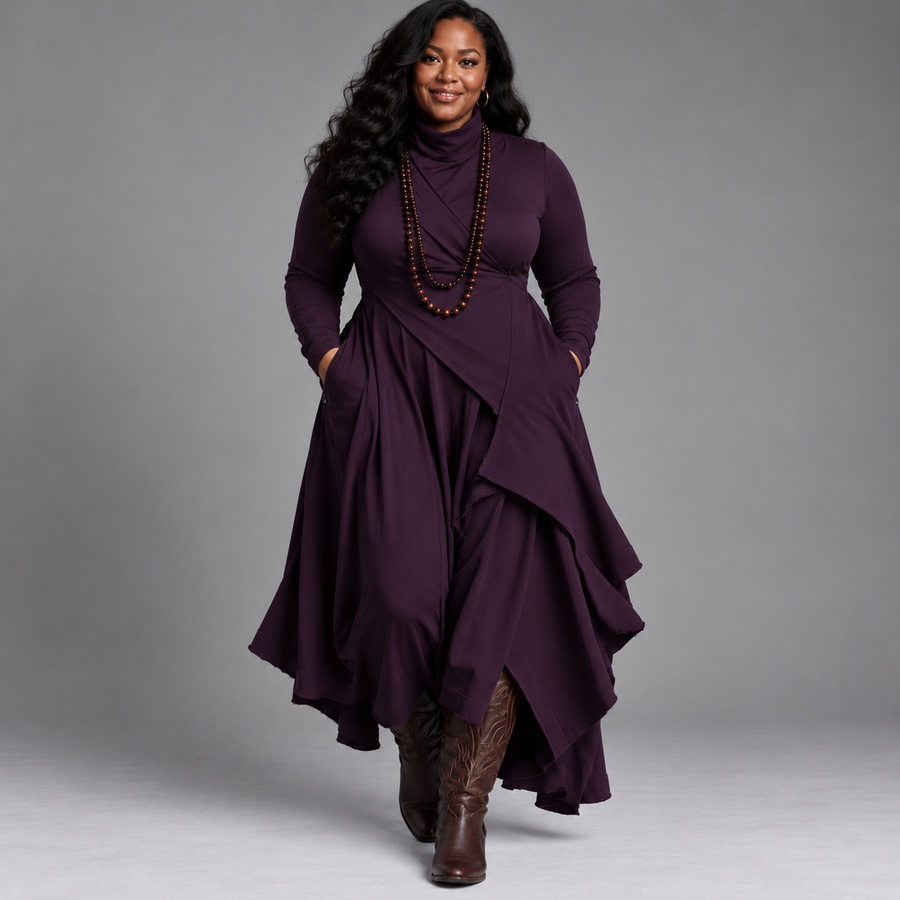 Natalie | Elegant Draped Dress