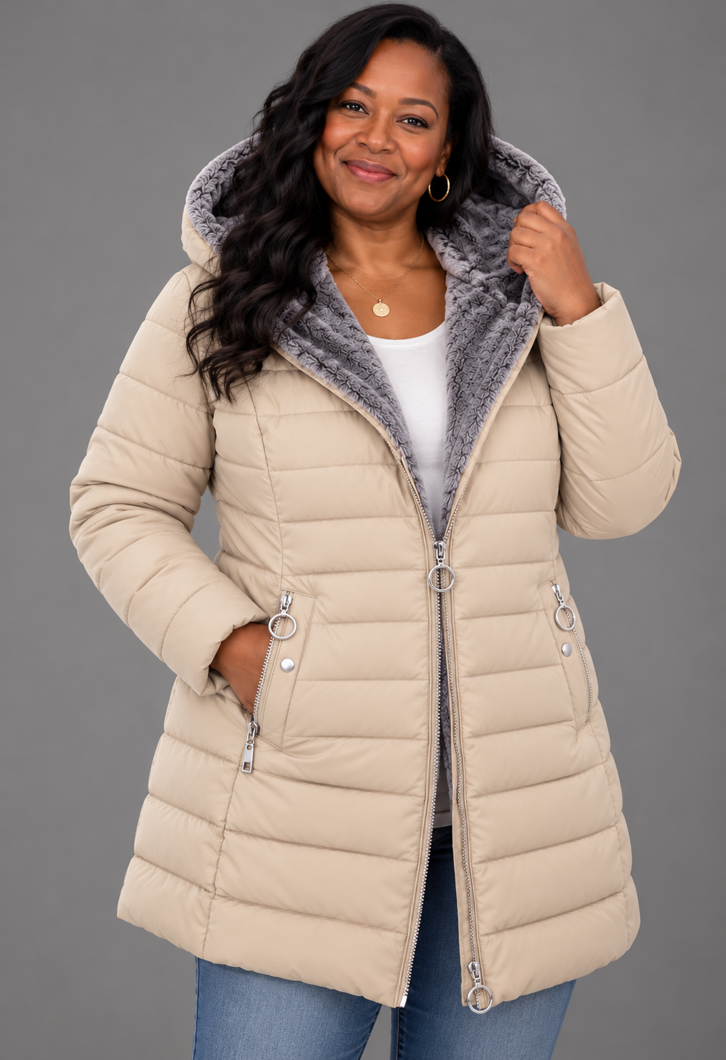 Aveline™ | Elegant Hooded Winter Coa