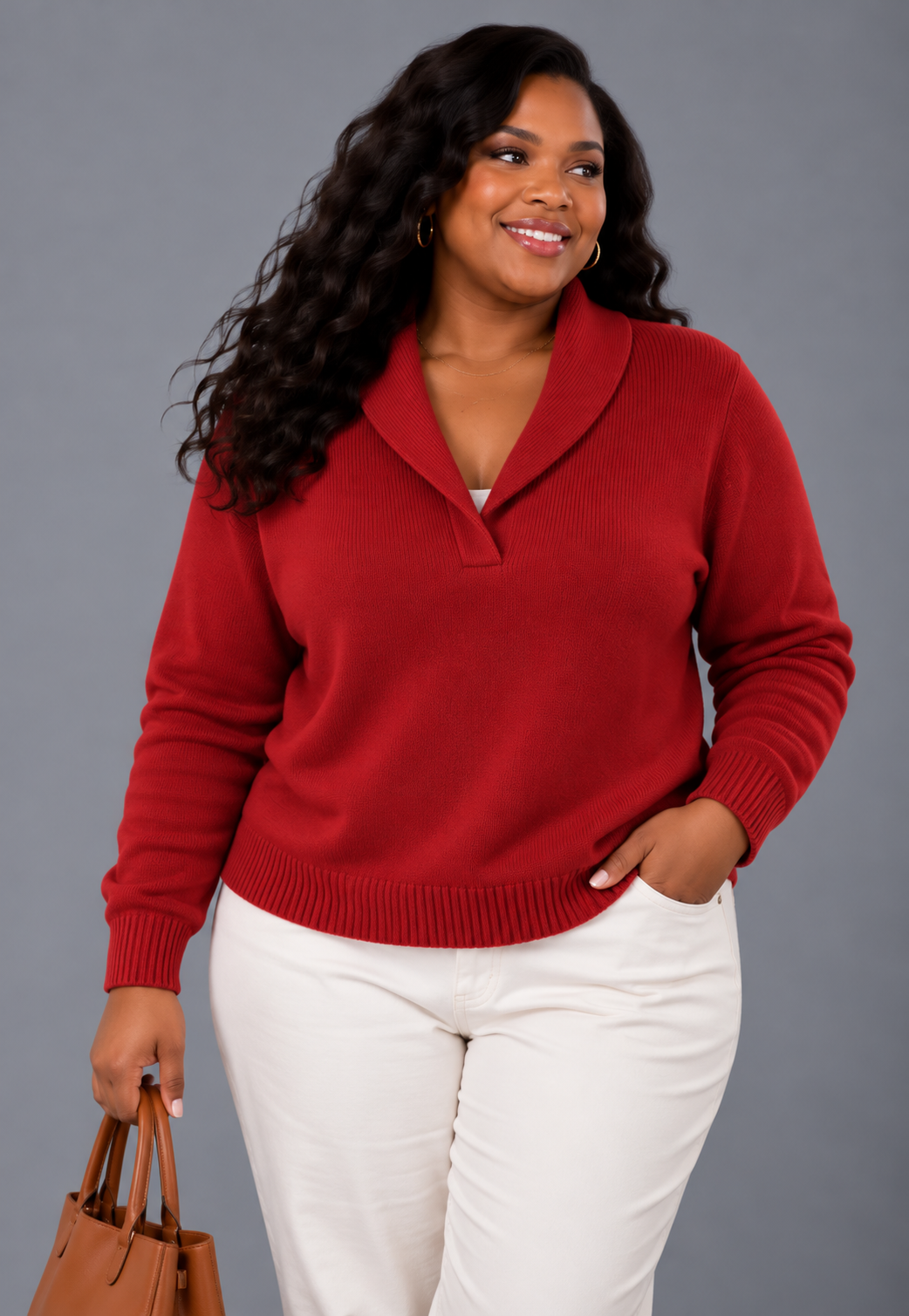 Elise Comfortable V-Neck Jumper