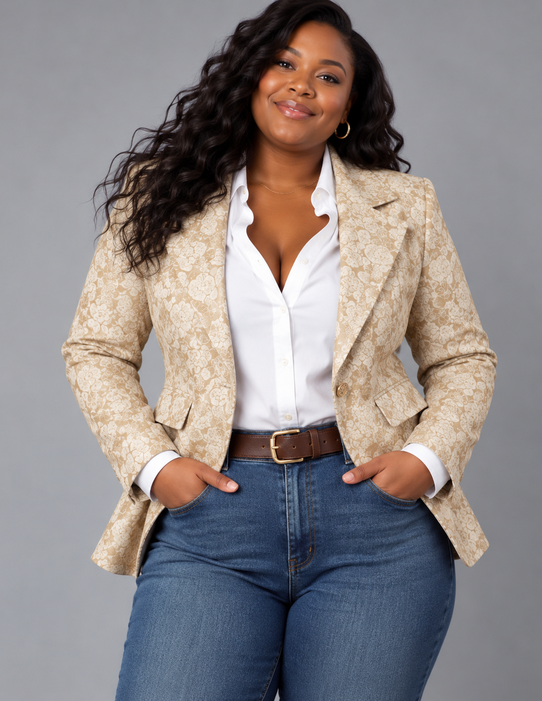 Hélène | Tailored Jacquard Blazer