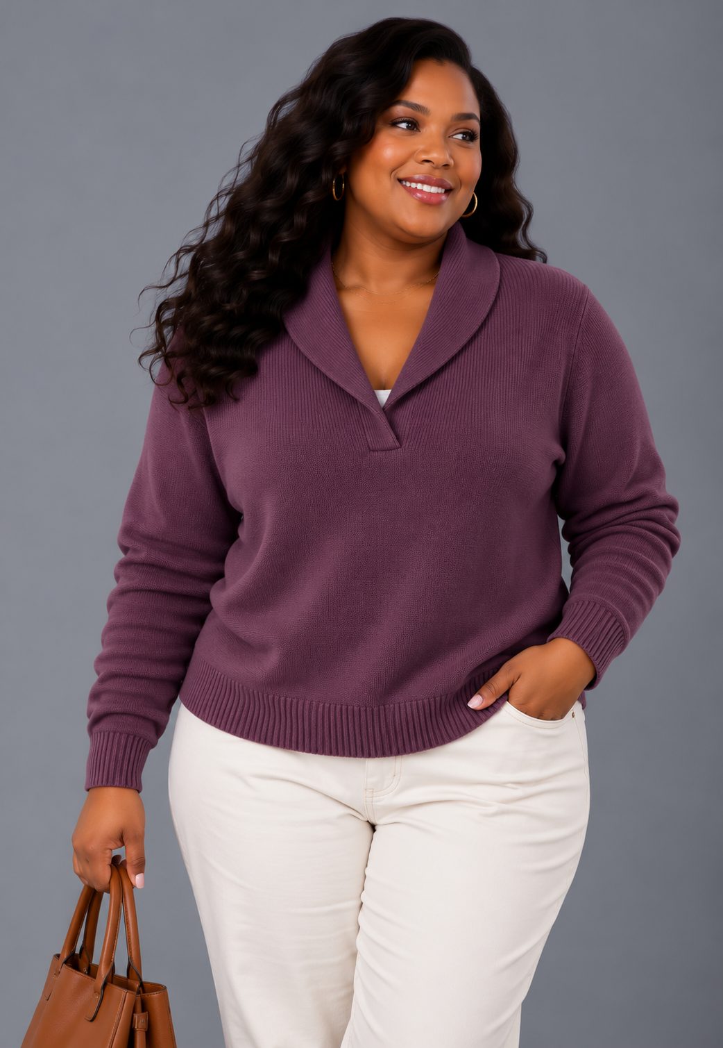 Elise Comfortable V-Neck Jumper