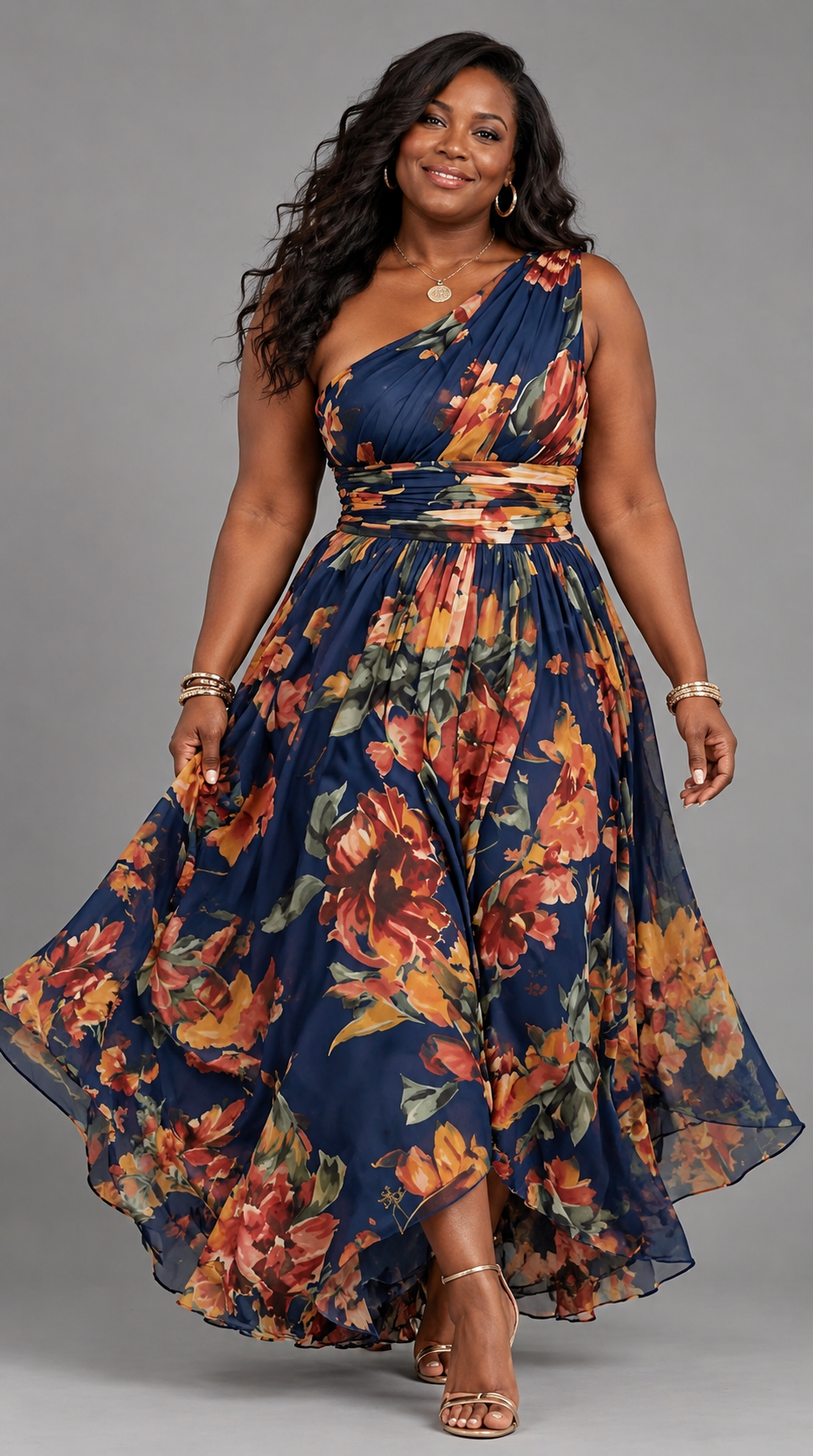 Aurora | Asymmetrical Floral Dress