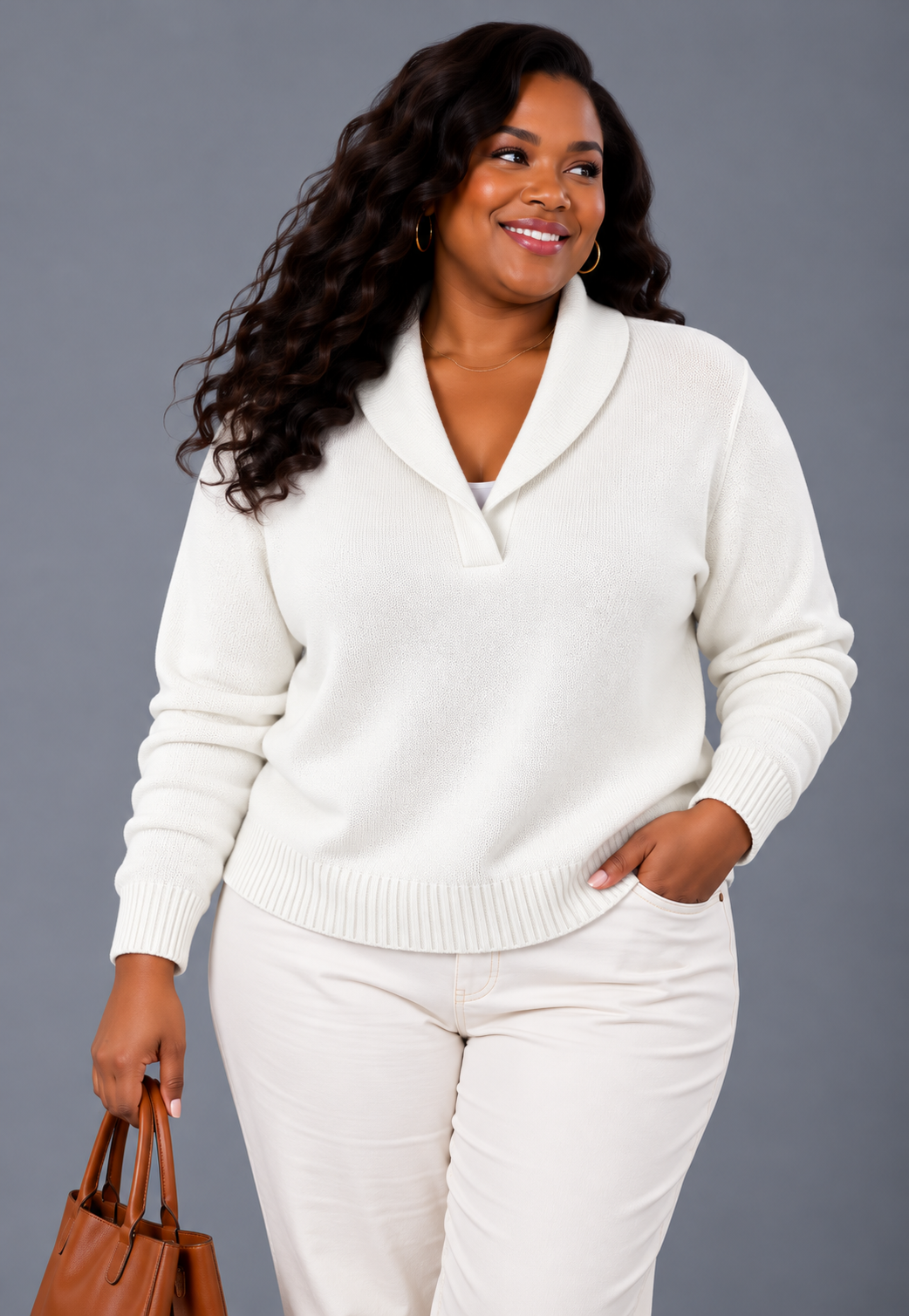 Elise Comfortable V-Neck Jumper