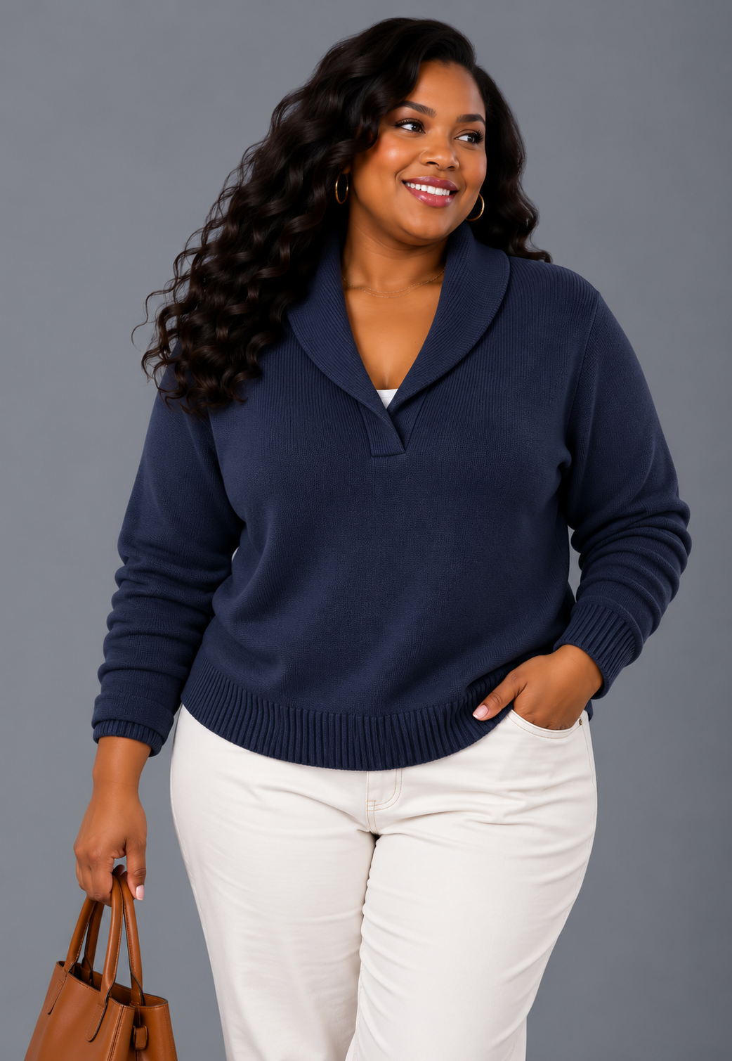 Elise Comfortable V-Neck Jumper