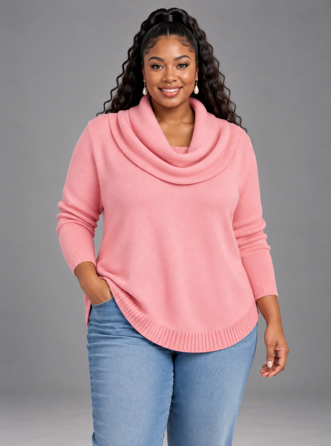 Julia | Draped Collar Sweater