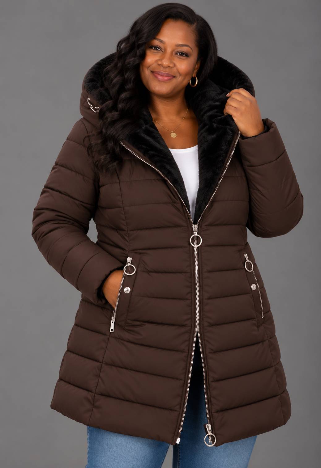 Aveline™ | Elegant Hooded Winter Coa