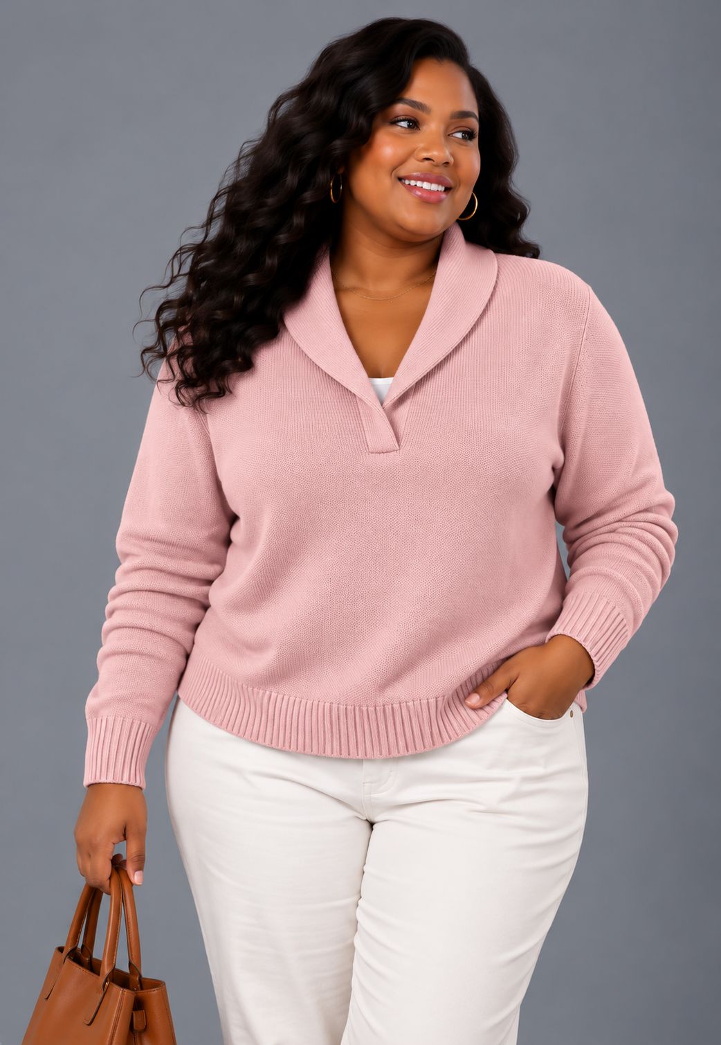 Elise Comfortable V-Neck Jumper