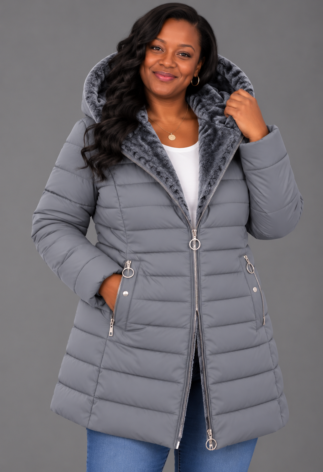 Aveline™ | Elegant Hooded Winter Coa