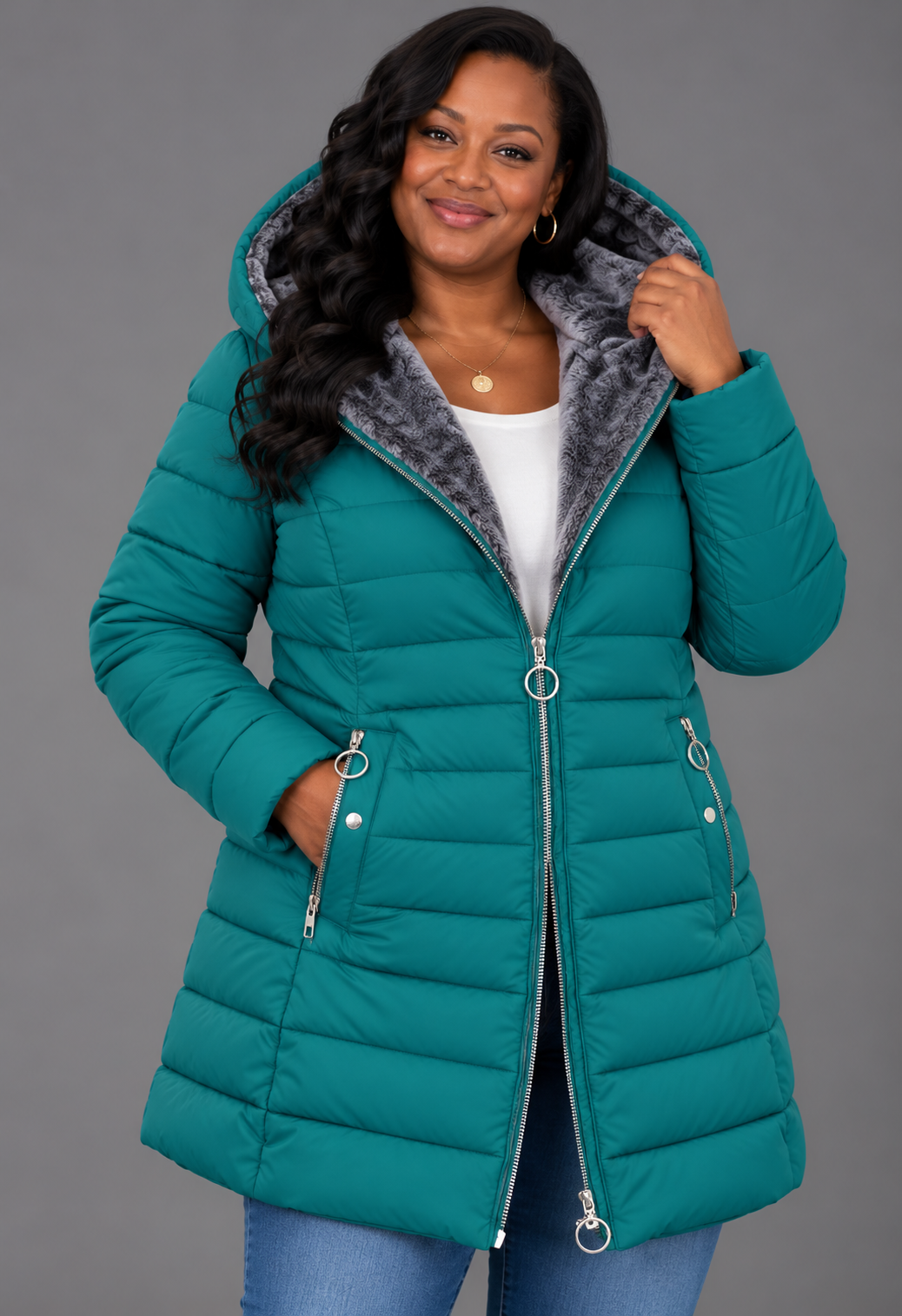Aveline™ | Elegant Hooded Winter Coa