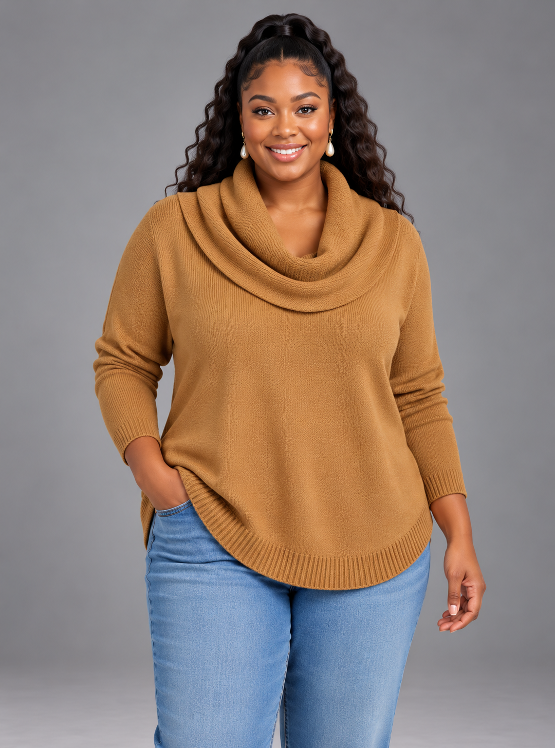 Julia | Draped Collar Sweater