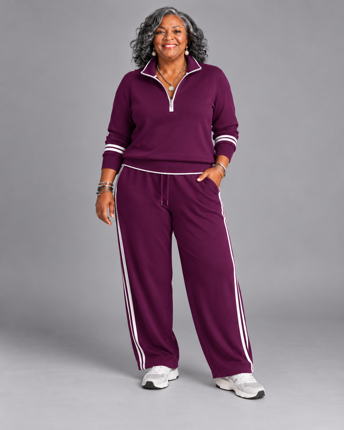 Ensemble Kate™ | Pull Demi-Zip & Pantalon Large