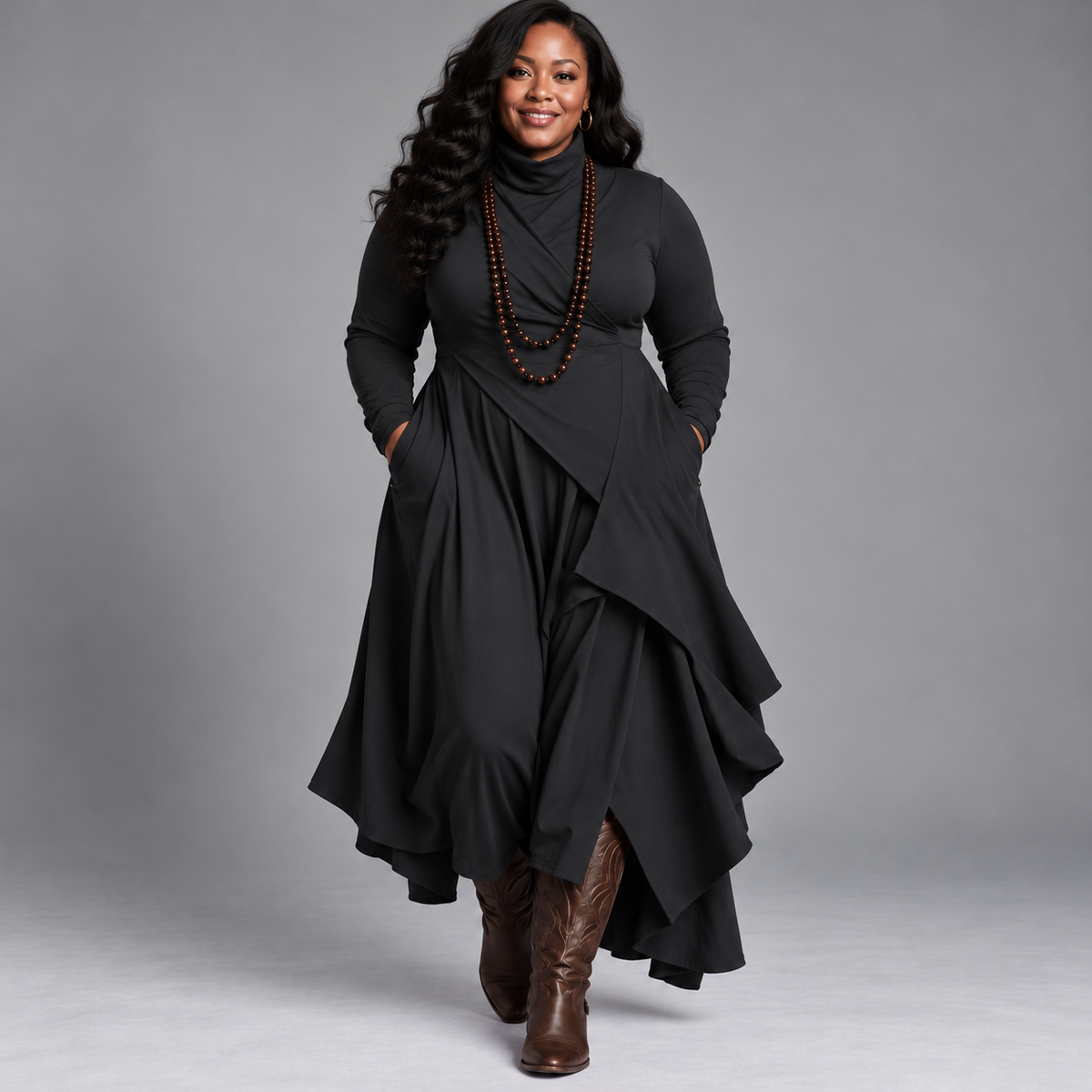 Natalie | Elegant Draped Dress