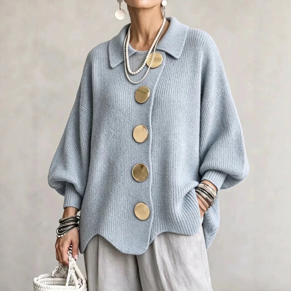Annabel | The Gold Button Cardigan
