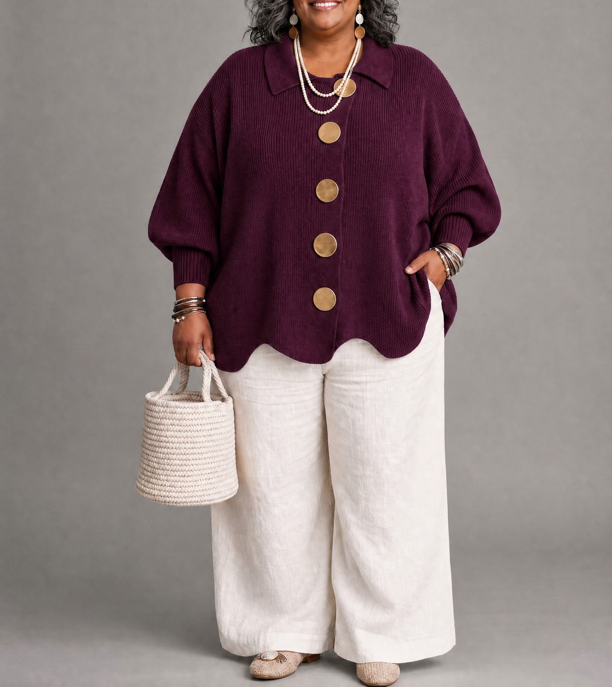 Shania | Statement Button Cardigan