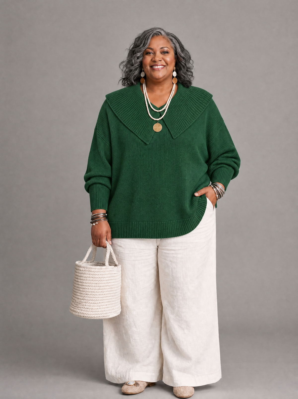 Sunnora | Warm Sweater With Soft Collar