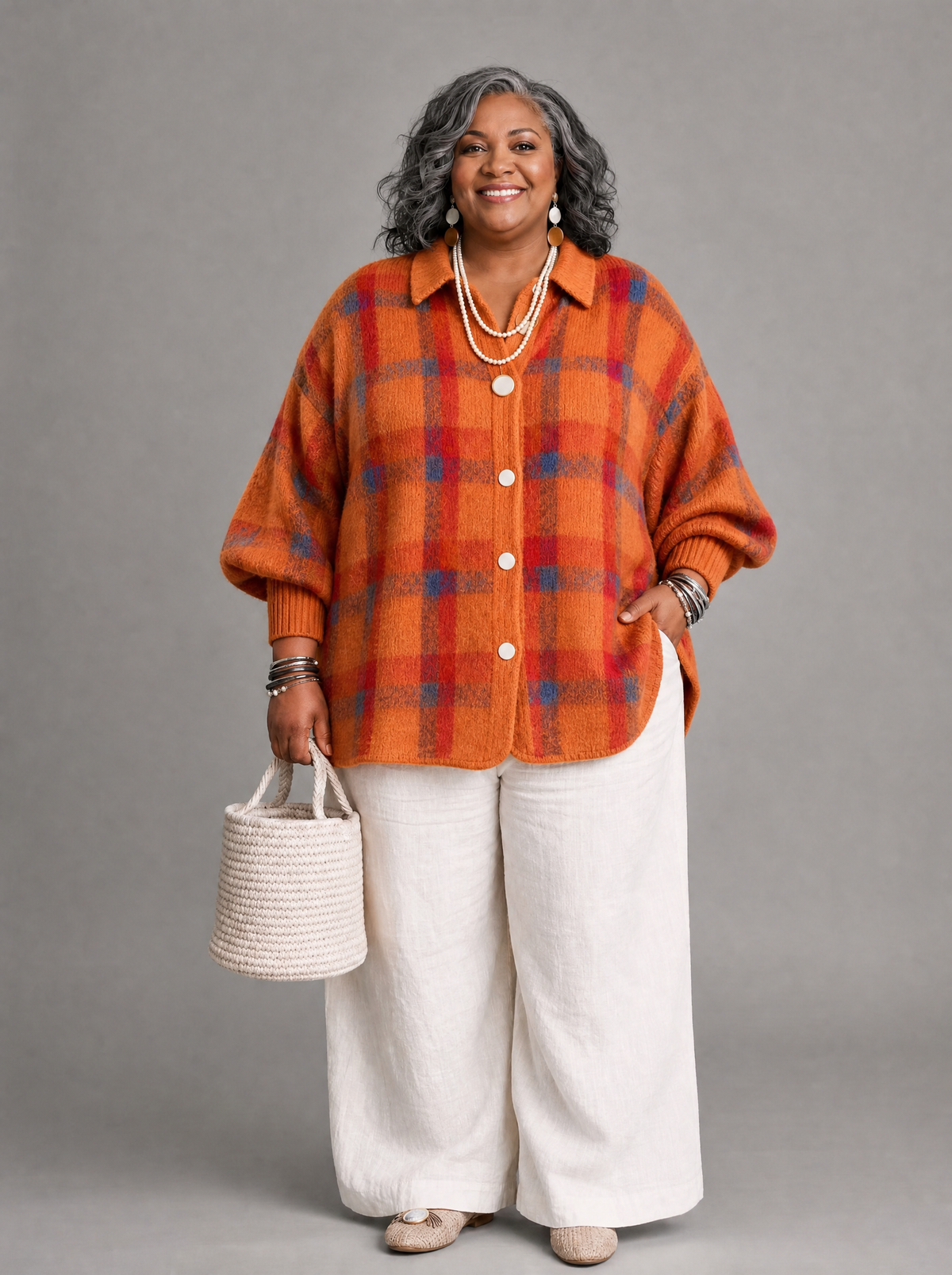 Camille | Textured Knit Button-up Cardigan