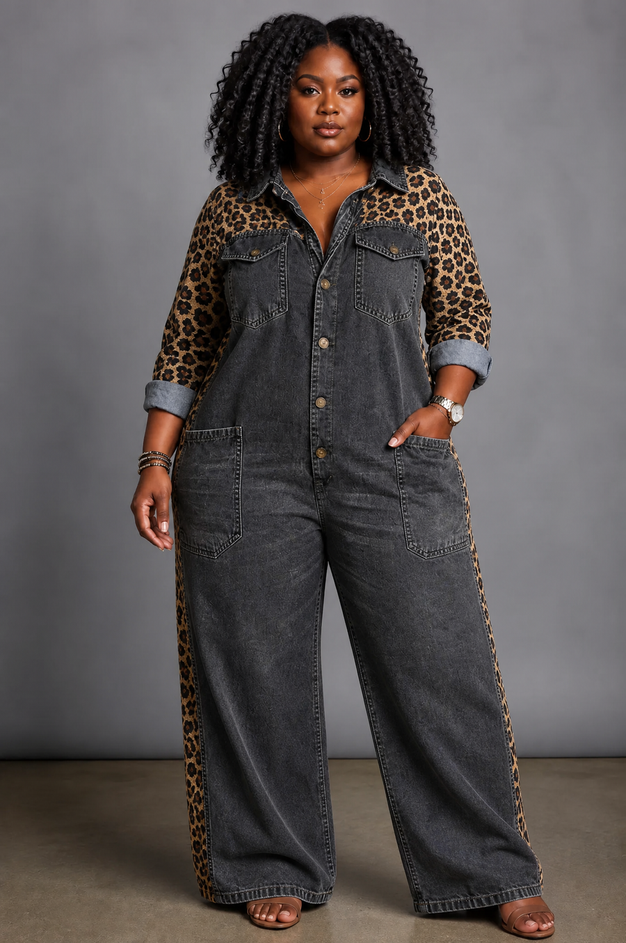 Halcyon | One Piece Denim Shirt Jumpsuit
