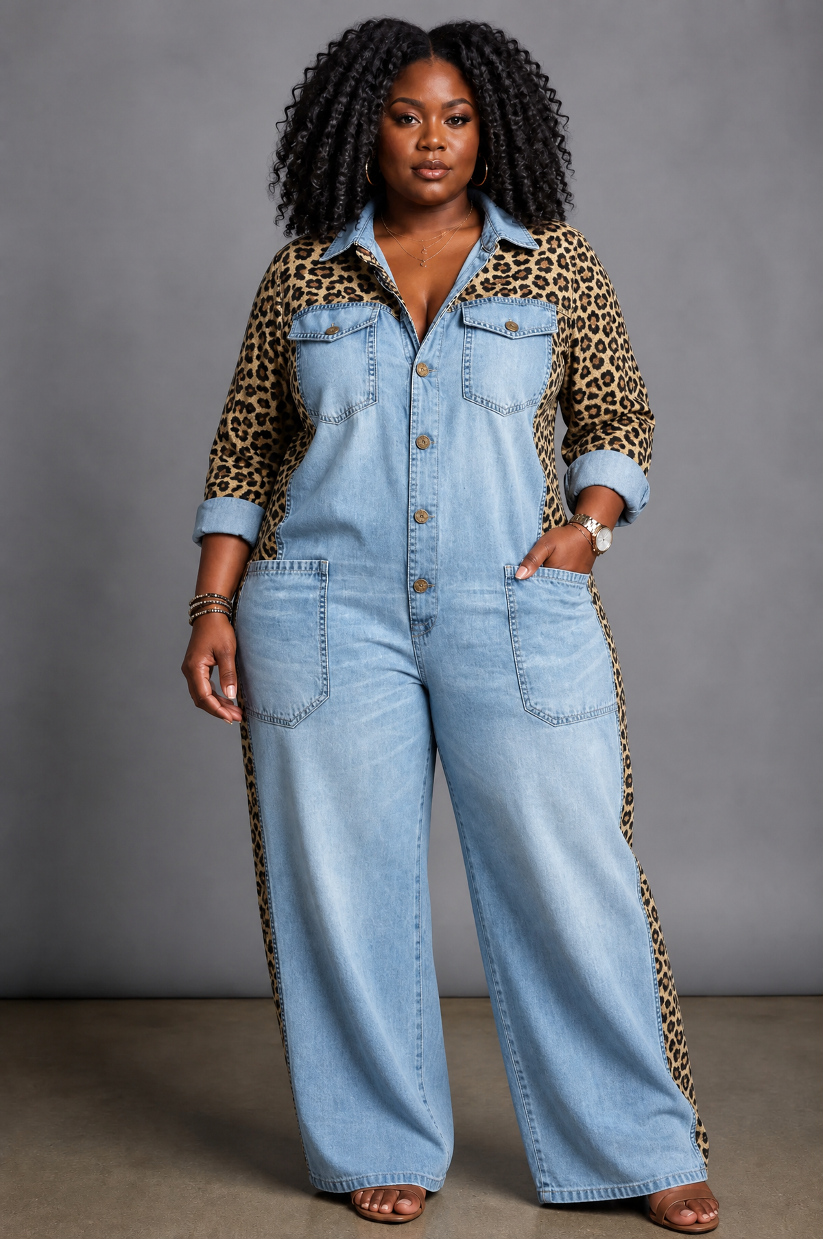Halcyon | One Piece Denim Shirt Jumpsuit