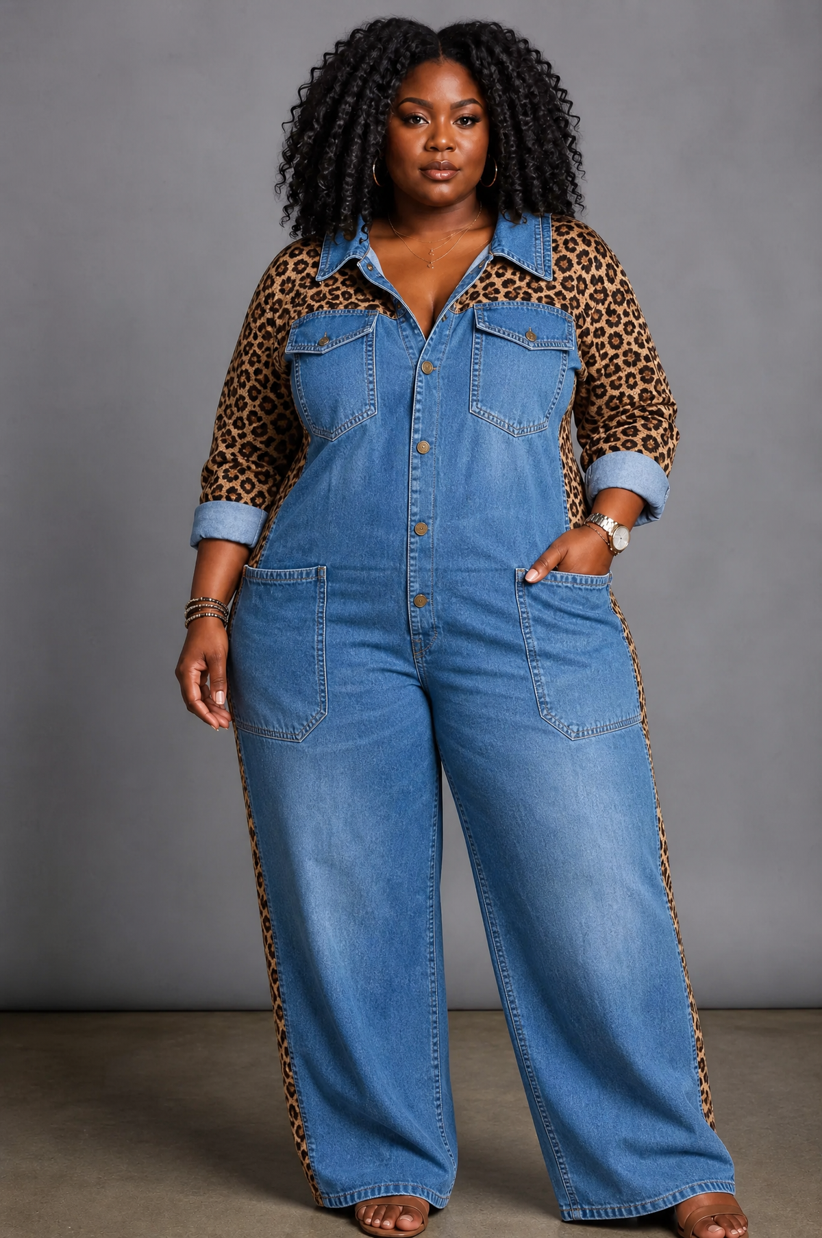 Halcyon | One Piece Denim Shirt Jumpsuit