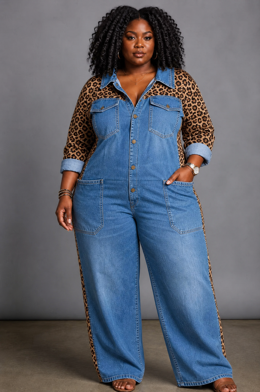 Halcyon | One Piece Denim Shirt Jumpsuit