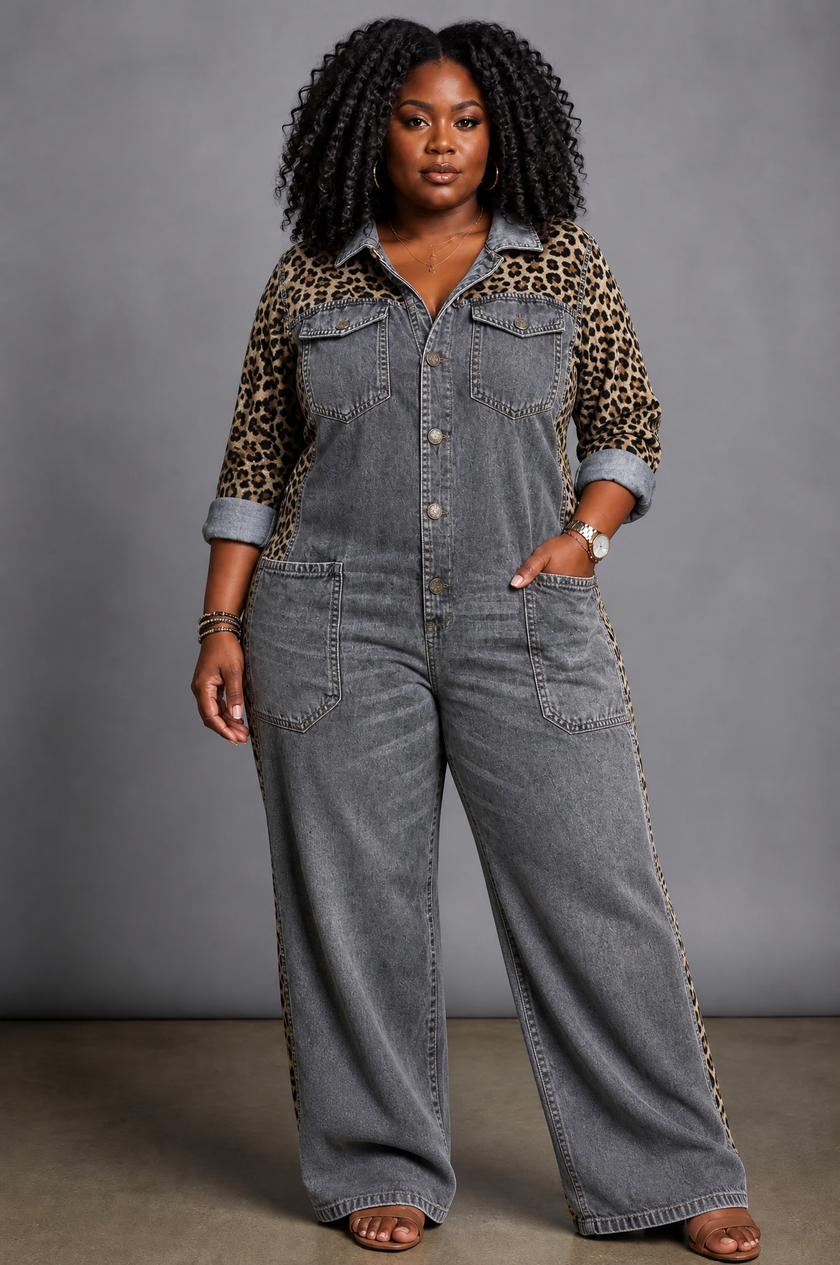 Halcyon | One Piece Denim Shirt Jumpsuit