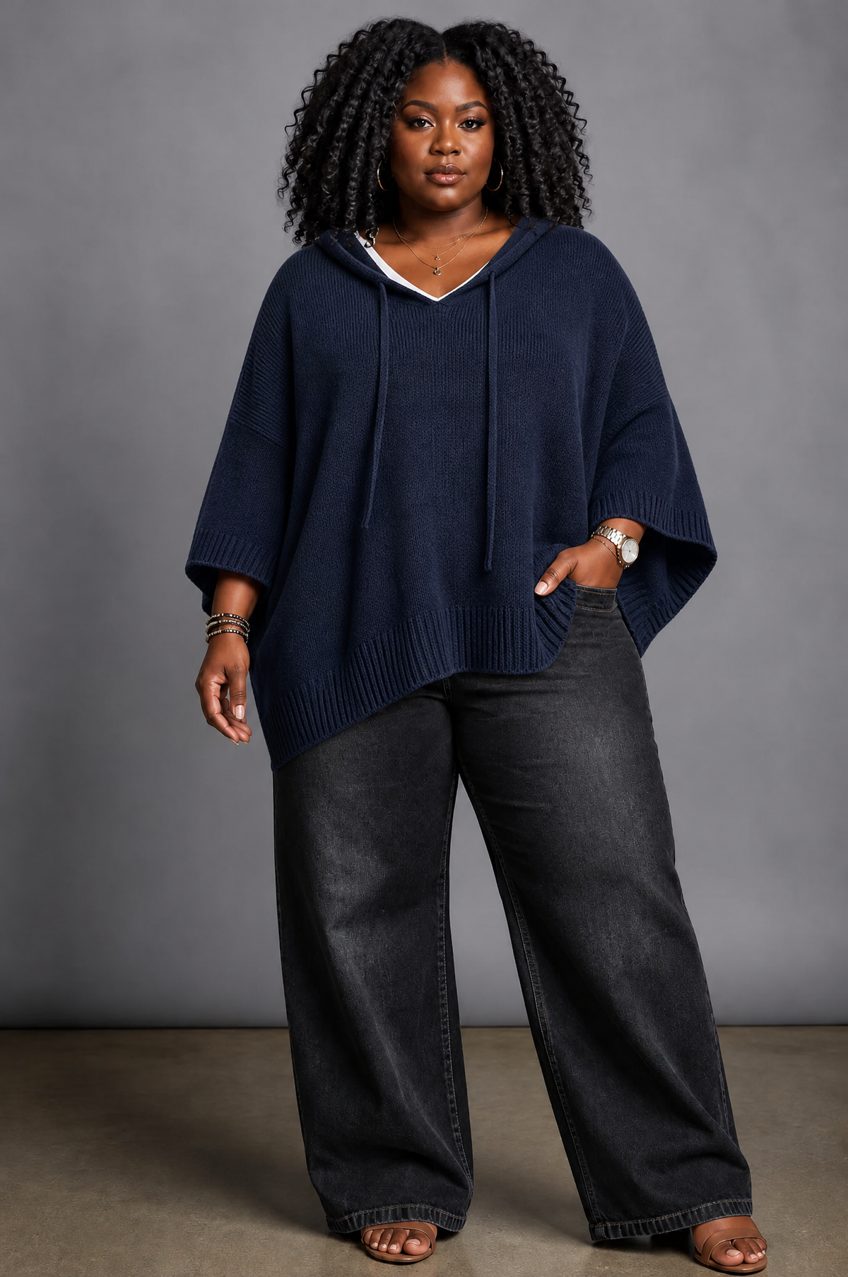 Camille – Poncho Sweater