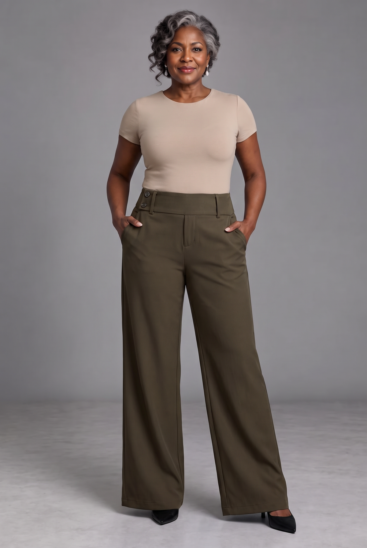 Arrielle in Army Green