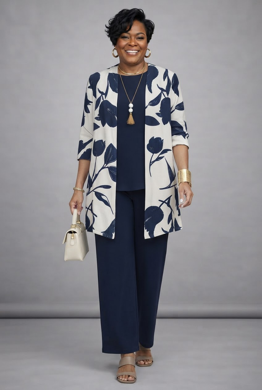 Margaret in Blue & White