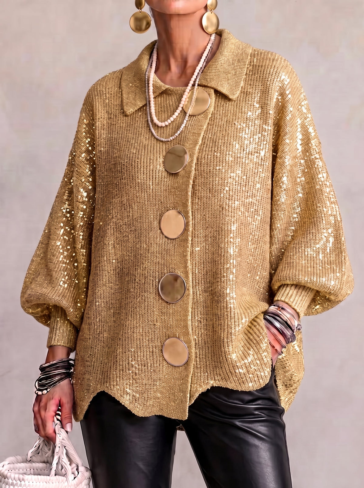 Annabel | The Gold Button Cardigan