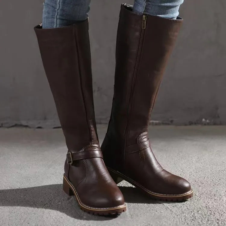 Alia | Women's Orthopedic Buckle Leather Boots