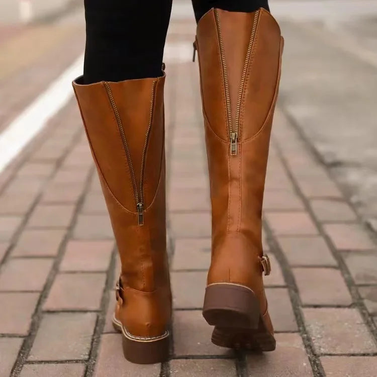 Alia | Women's Orthopedic Buckle Leather Boots