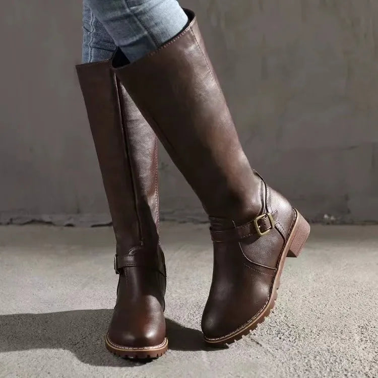 Alia | Women's Orthopedic Buckle Leather Boots