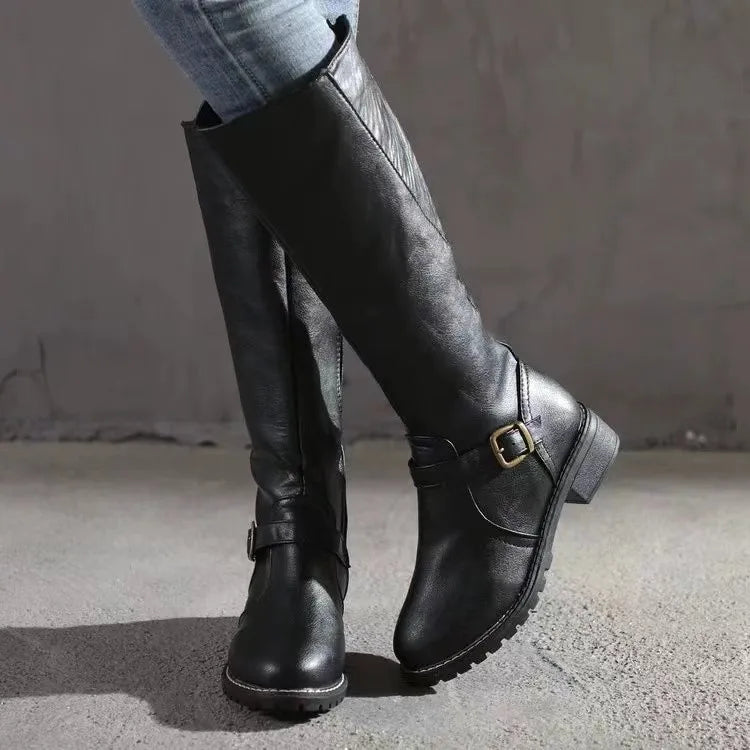 Alia | Women's Orthopedic Buckle Leather Boots