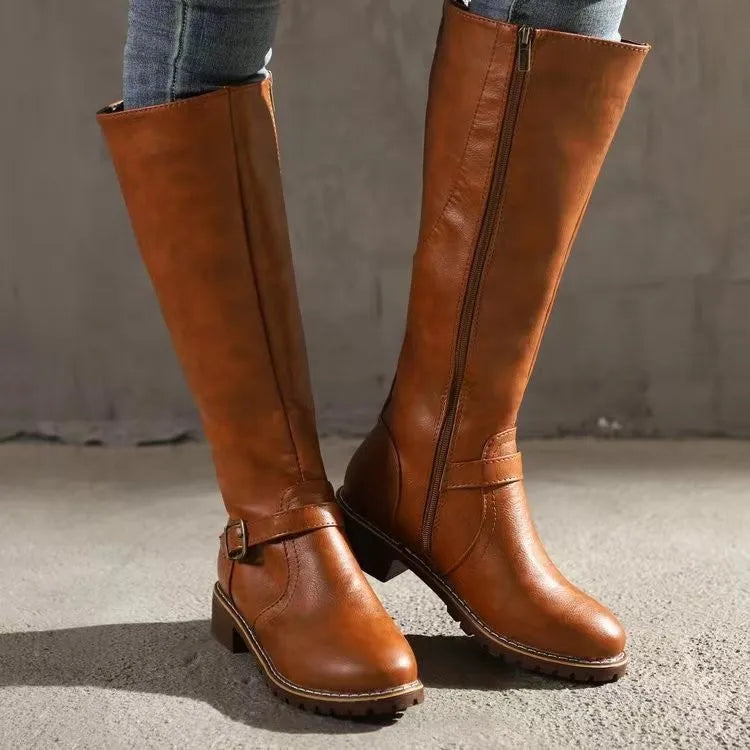 Alia | Women's Orthopedic Buckle Leather Boots
